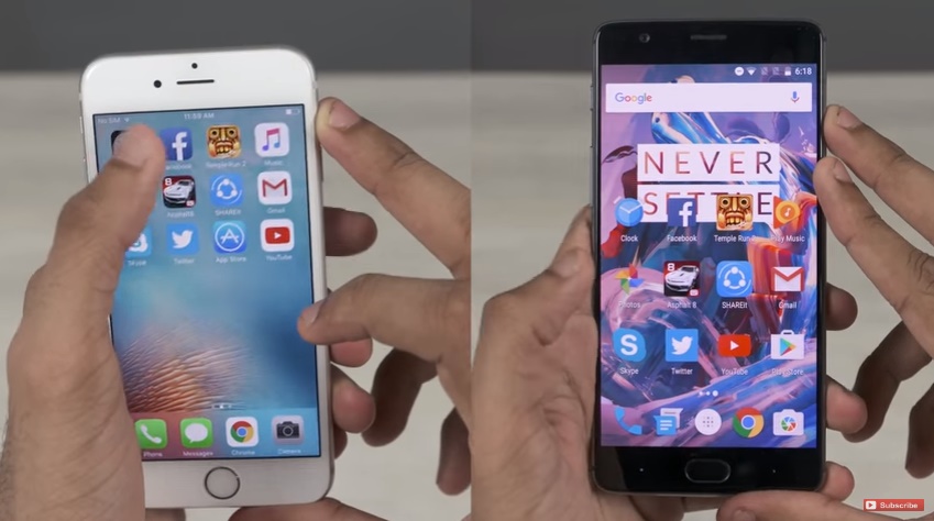 OnePlus 3 vs iPone 6s OnePlus 3 RAM 6GB vs iPhone 6s RAM 2GB, Mana Lebih Cepat?