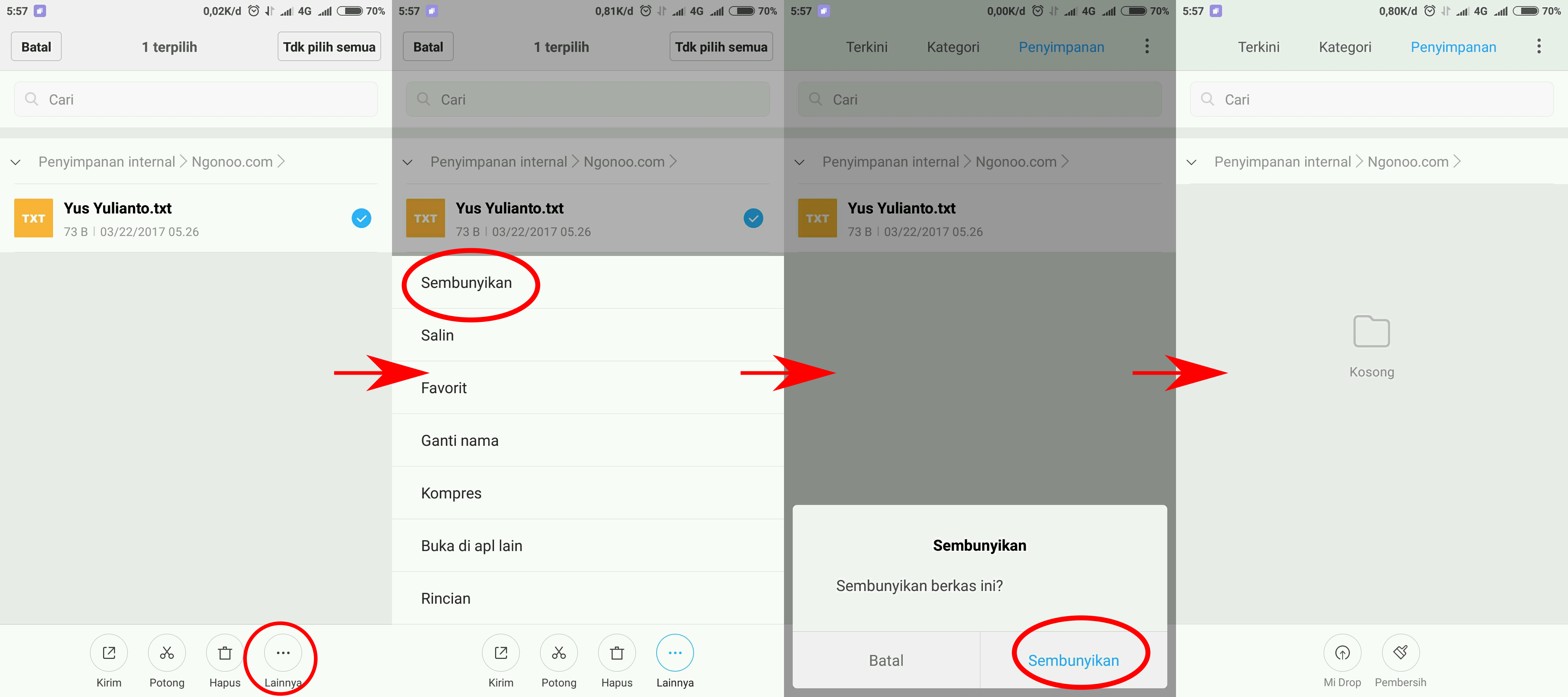 cara menyembunyikan file 1 Xiaomi Tips: Cara menyembunyikan Foto, Video dan File